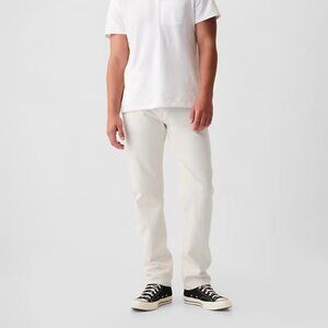 GAP Men's Jeans Size 34x30 W34 L30 White Cream Straight GapFlex #595744 NEW $80+
